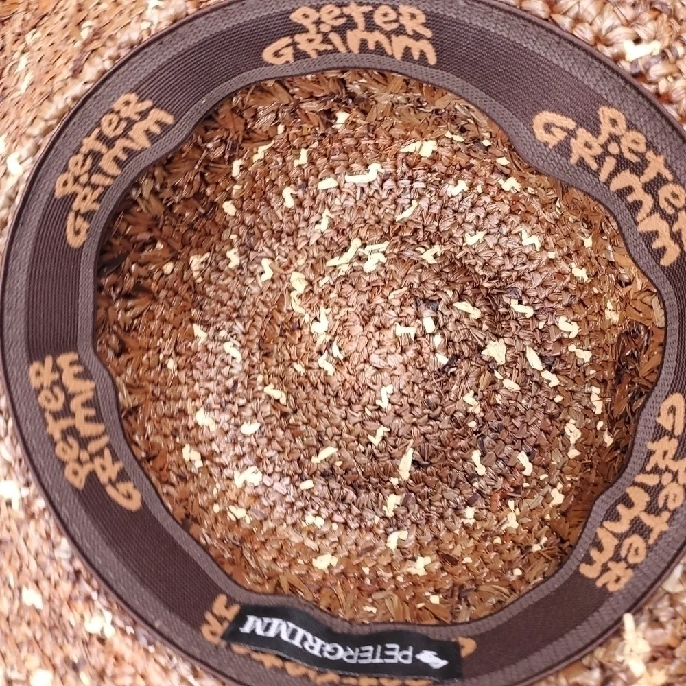 New Women's Peter Grimm Dark Brown Wide Brim Hat OSFM One Size Fits Most - Picture 8 of 15